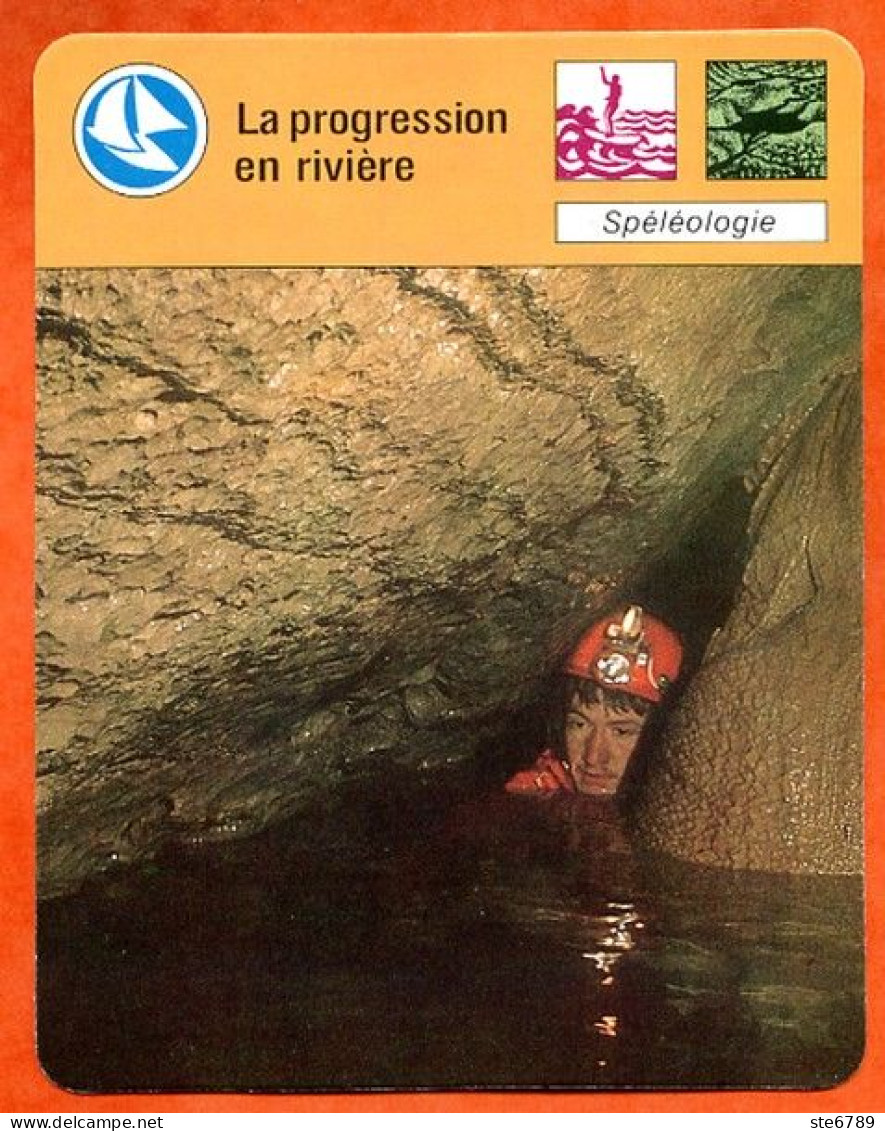 La Progression En Rivière  Spéléologie  Sport Fiche Illustrée Cousteau  N° 1462 - Sport