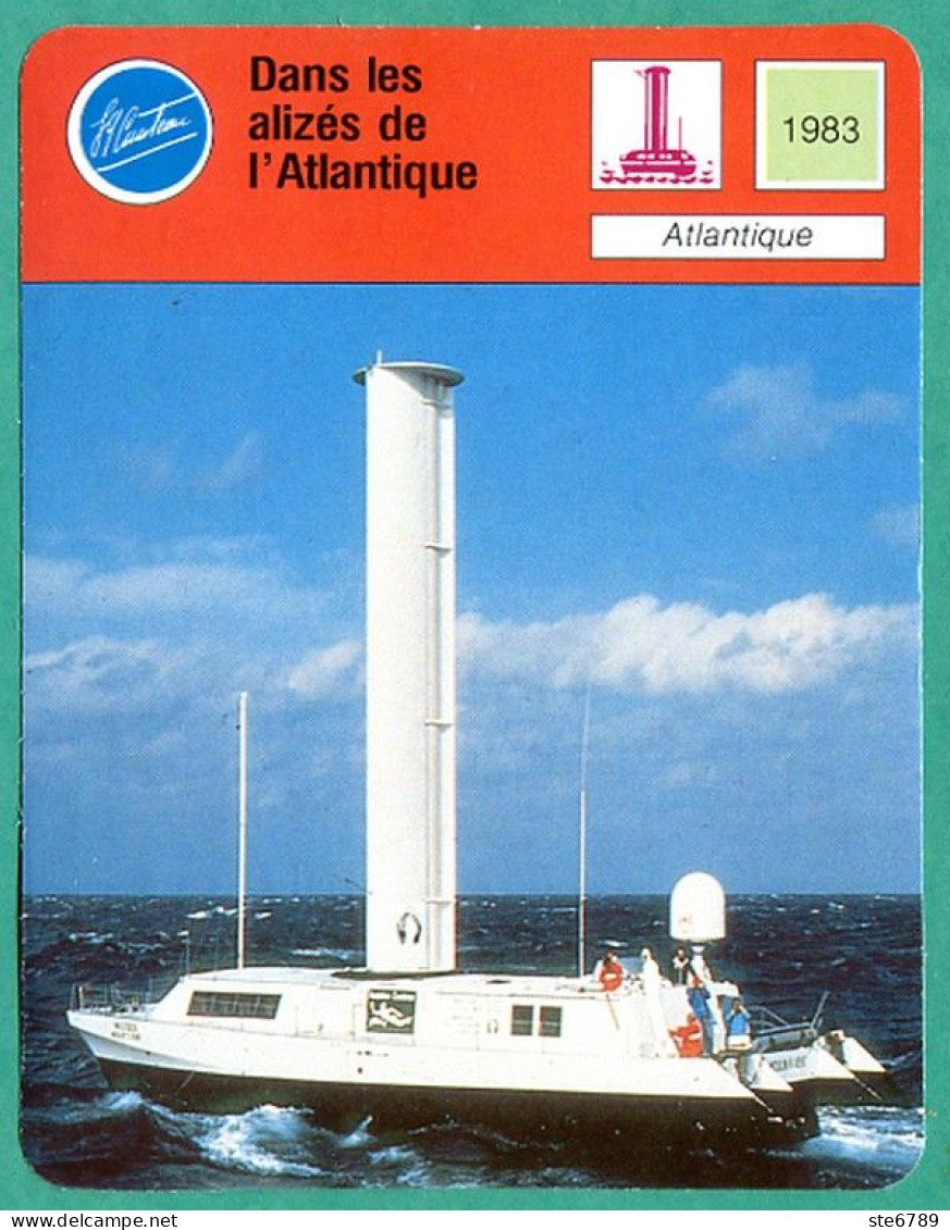 Dans Les Alizés De L'Atlantique  Bateau Fiche Illustrée Cousteau N° 814 - Bateaux