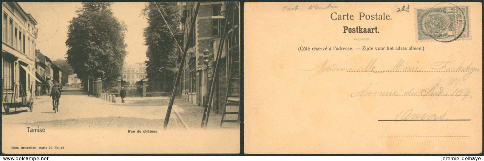 Carte Postale - Temsche / Tamise : Rue Du Château (nels Série 70 N°23) - Temse