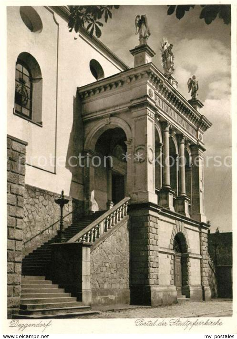 73162850 Deggendorf Donau Portal Der Stadtpfarrkirche Deggendorf Donau - Deggendorf