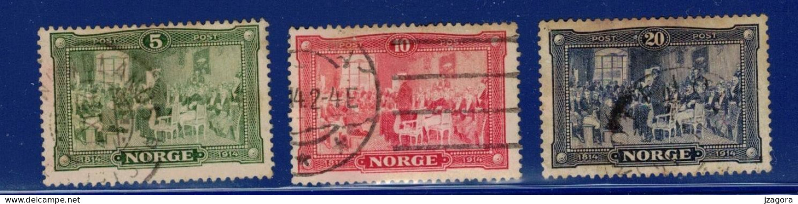 LAW - CONSTITUTION 100 YEARS - NORWAY NORGE NORWEGEN NORVÈGE 1914 Mi 93 94 95 FACIT 123 - 125 Konstitution - Other & Unclassified