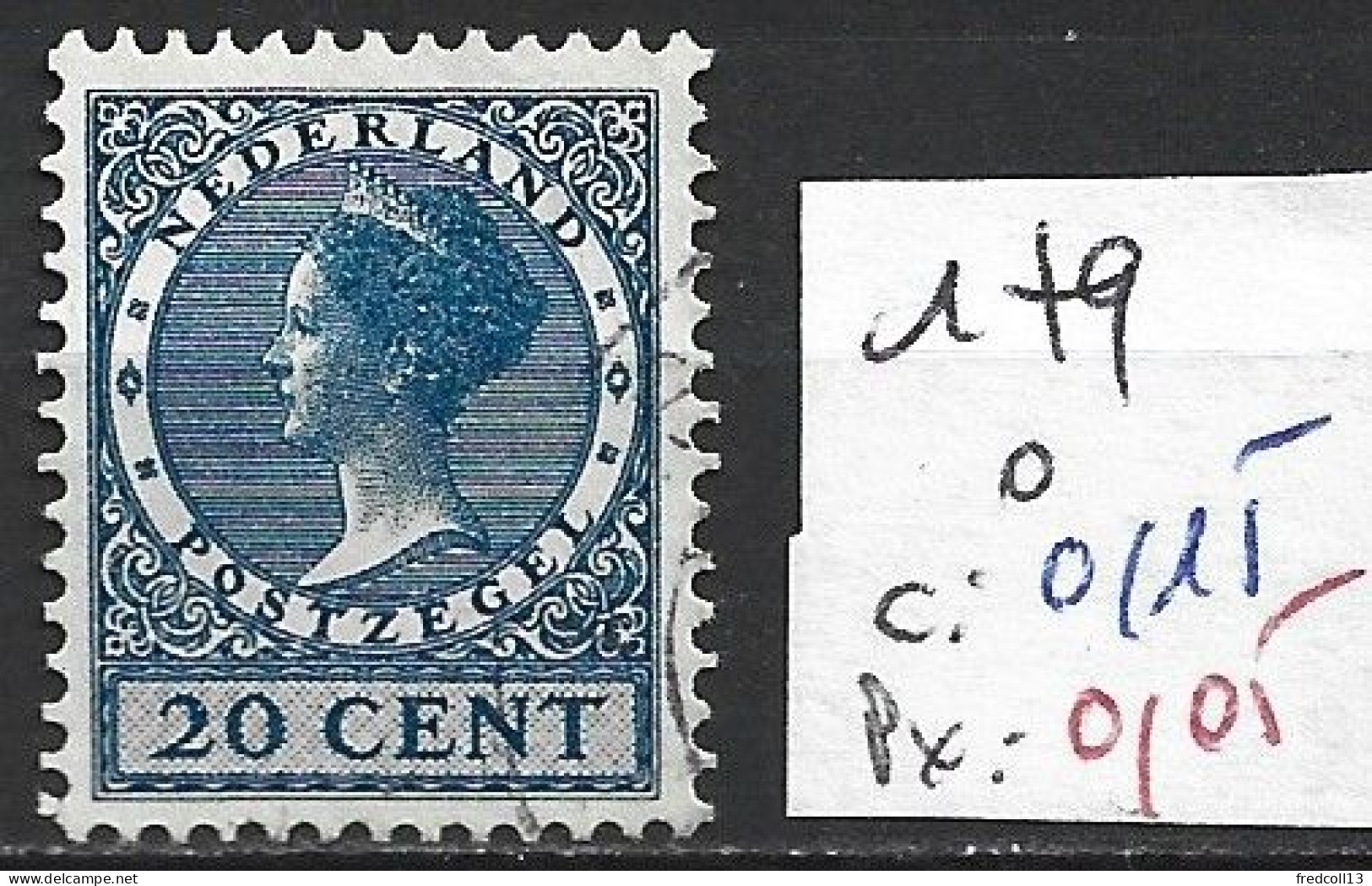 PAYS-BAS 179 Oblitéré Côte 0.15 € - Used Stamps