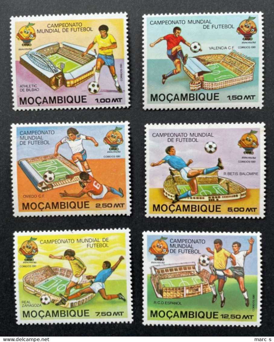 MOZAMBIQUE - 1981 - NEUF**/MNH - Série Complète Mi 788 /793 - YT 782 / 787 - FOOTBALL SOCCER COUPE MONDE SPAIN ESPAGNE - Mozambique