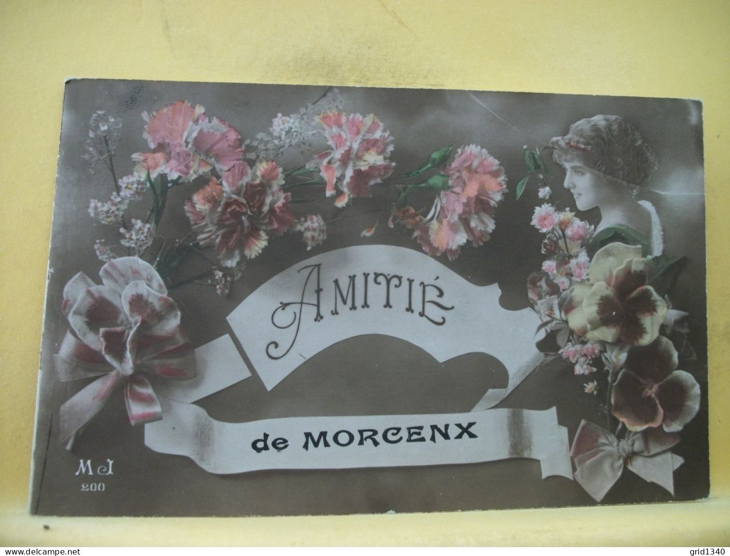 40 2487 VUE INCONNUE SUR DELCAMPE. CPA 1915 - 40 AMITIE DE MORCENX - ANIMATION. - Morcenx