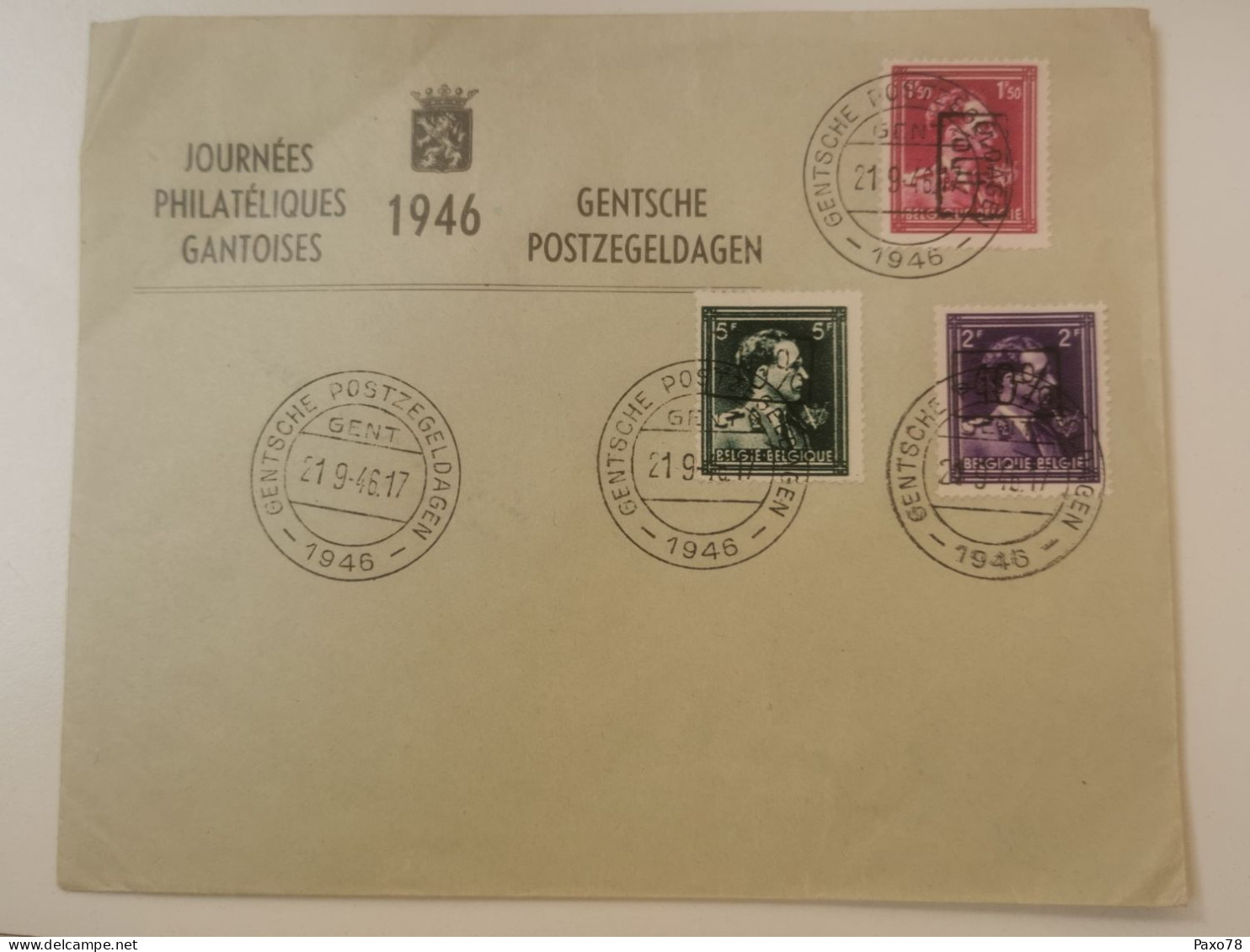 FDC, Journées Philatéliques Gantoises 1946 - ....-1951