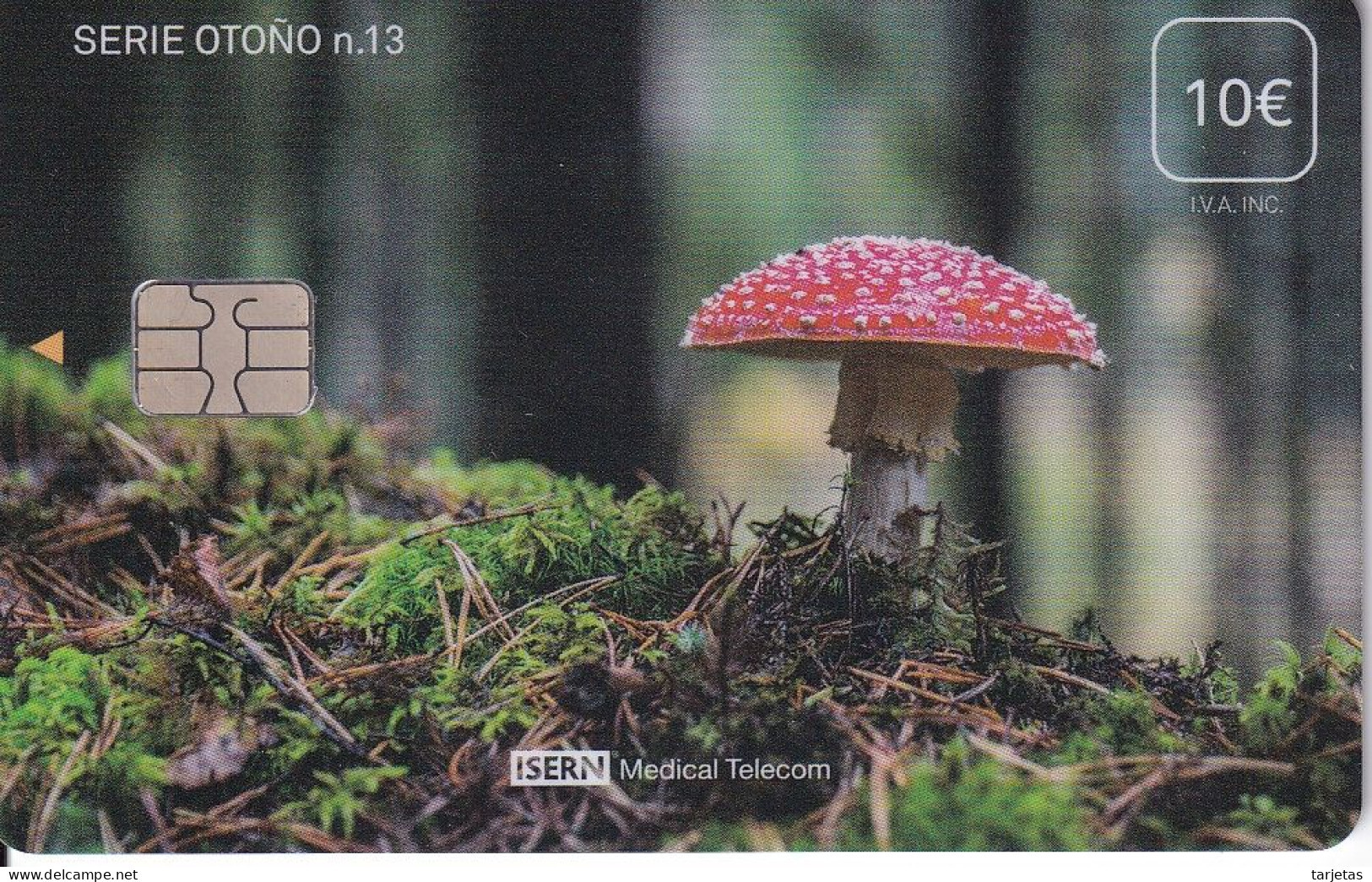 ISN-379 TARJETA DE ISERN DE LA SERIE OTOÑO Nº13 (SETA-MUSHROOM) - Otros & Sin Clasificación