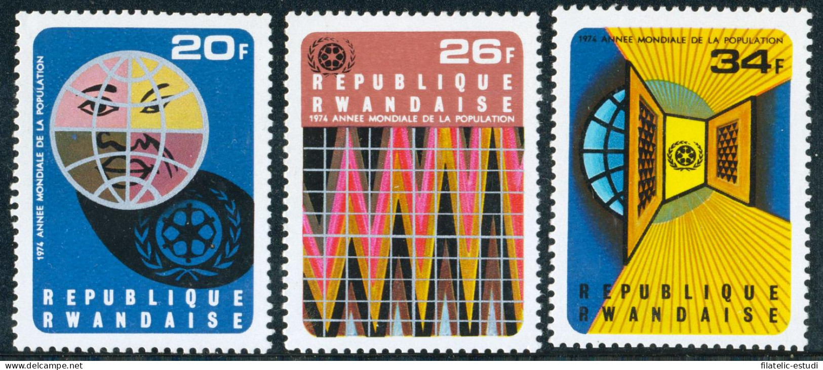 VAR1 Ruanda Rwanda  Nº 643/45  1975  MNH - Sonstige & Ohne Zuordnung
