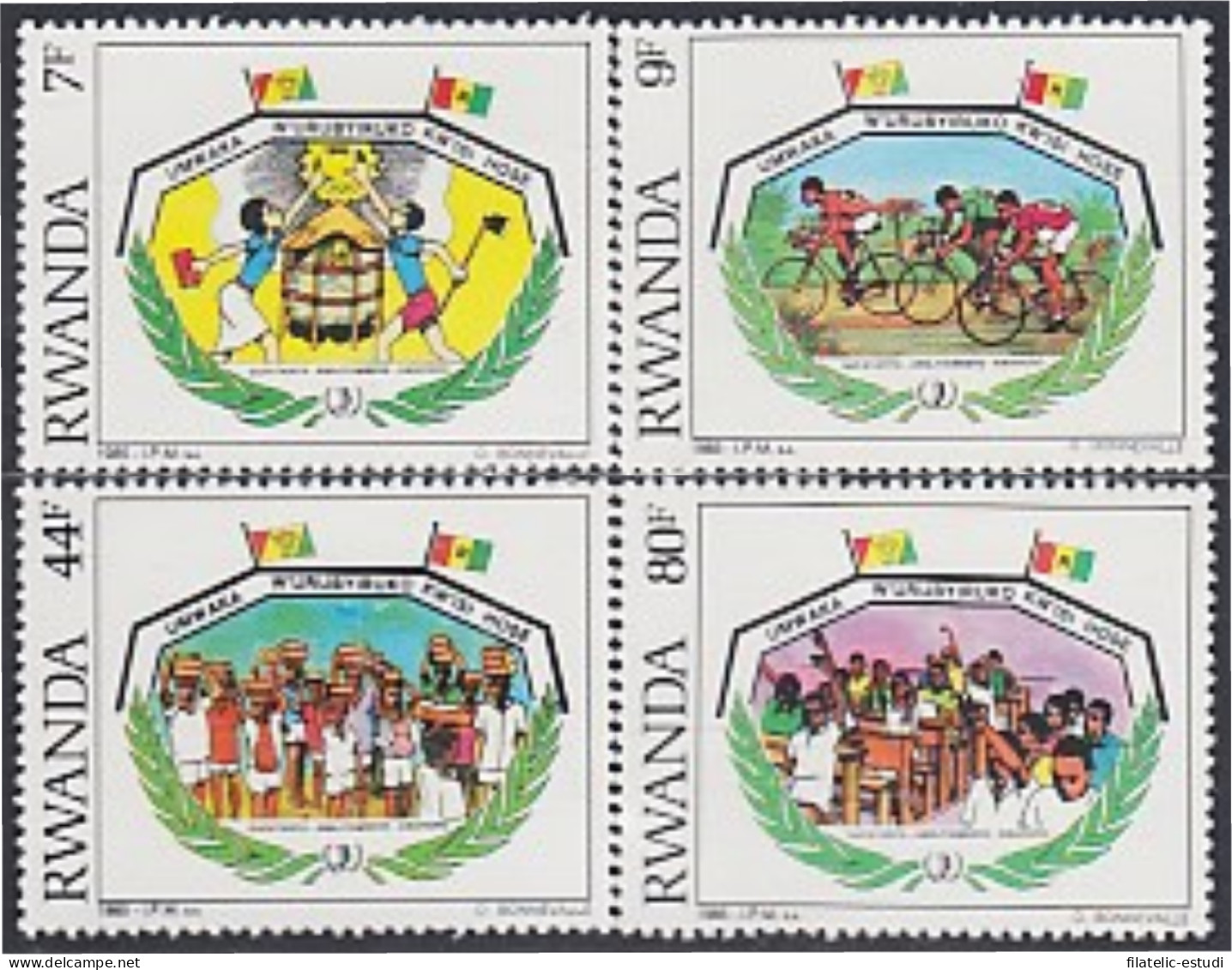 Ruanda Rwanda 1186/89 1985 Año Internacional De La Juventud MNH - Other & Unclassified
