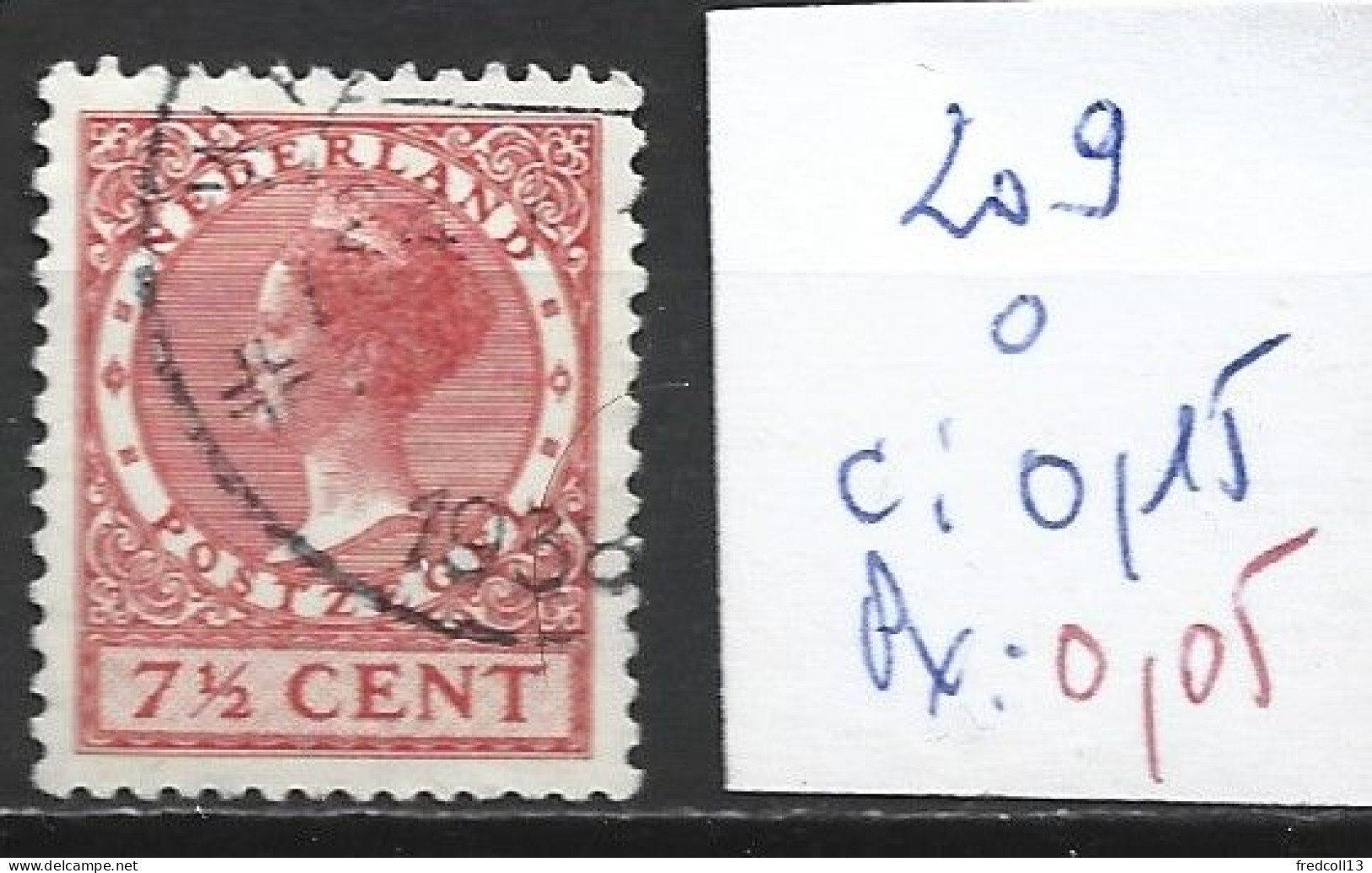 PAYS-BAS 209 Oblitéré Côte 0.15 € - Used Stamps