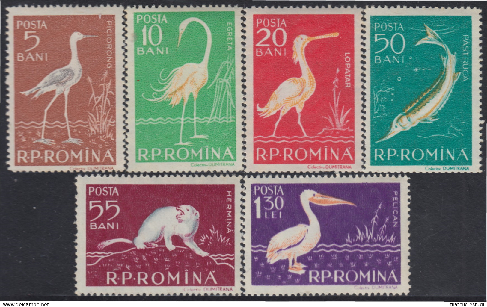 Rumanía Romania 1552/57 1957 Fauna Del Delta Del Danubio MNH - Autres & Non Classés