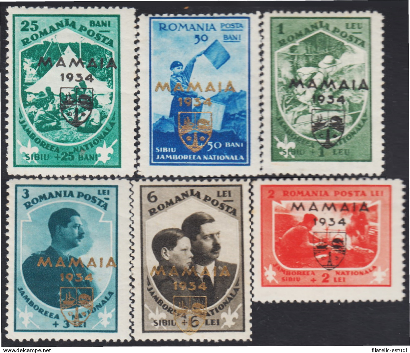 Rumanía  Romania 476A/F 1934 3er Jamboree Nacional De Mamaïa MH - Autres & Non Classés