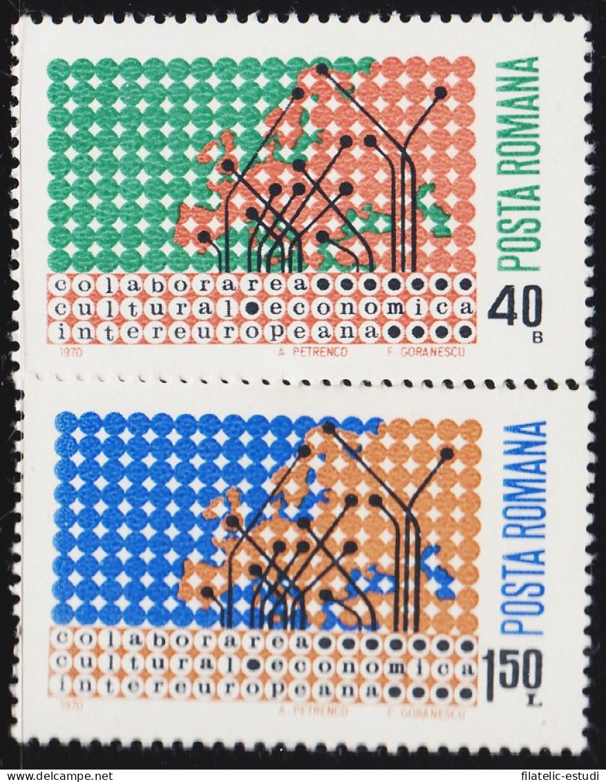 Rumanía  Romania 2533/34 1970 Colaboración Cultural Y Económica Europea MNH - Sonstige & Ohne Zuordnung