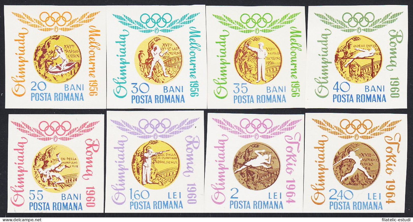 Rumanía  Romania 2076/83 1964 Medallas Olímpicas Rumanas MNH Sin Dentar - Sonstige & Ohne Zuordnung