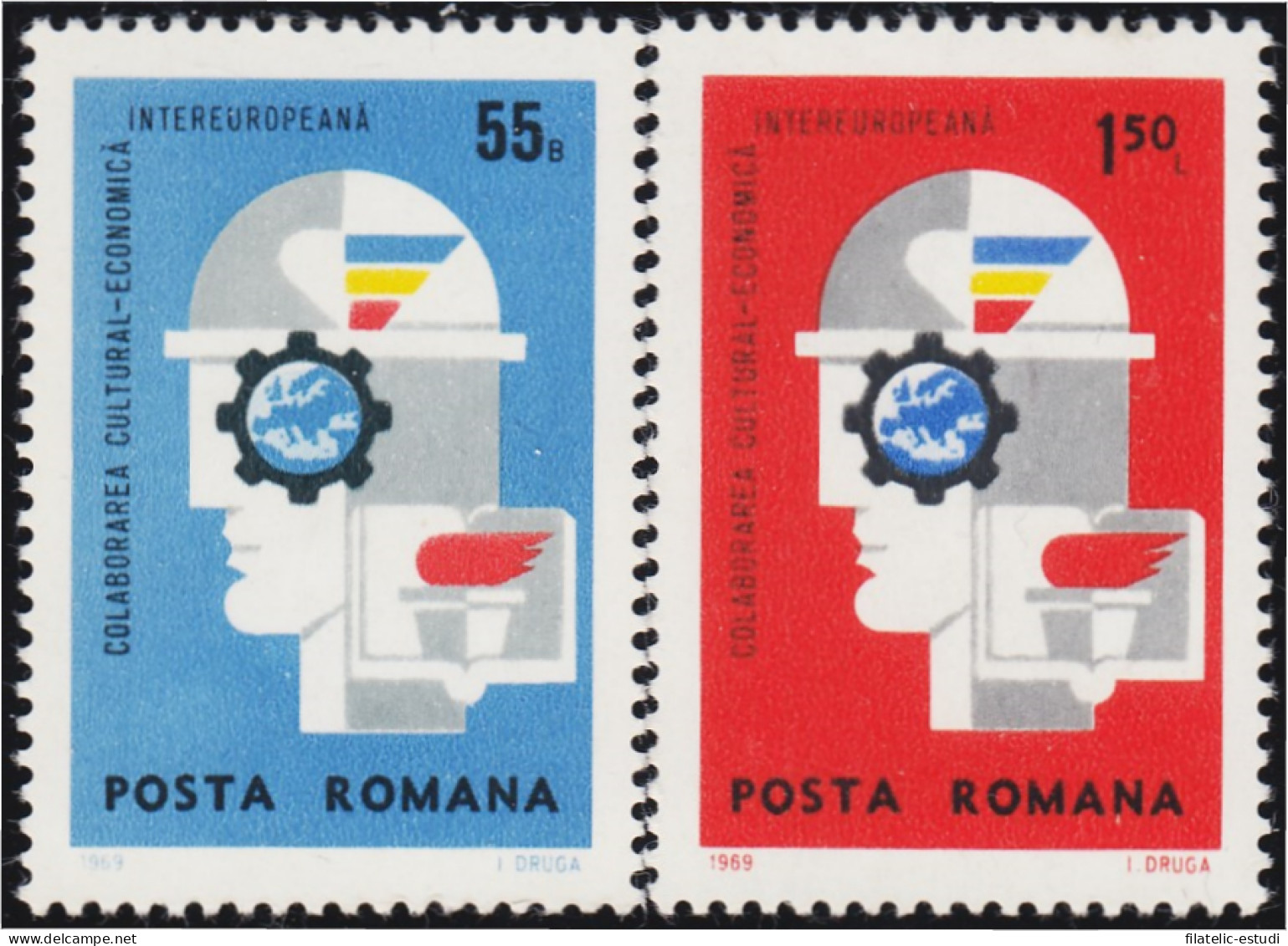 Rumanía  Romania 2461/62 1969 Colaboración Europea MNH - Autres & Non Classés