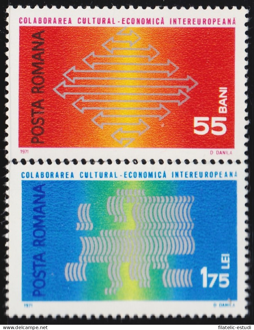Rumanía  Romania 2602/03 1971 Colaboración Cultural Y Económica Europea MNH - Sonstige & Ohne Zuordnung