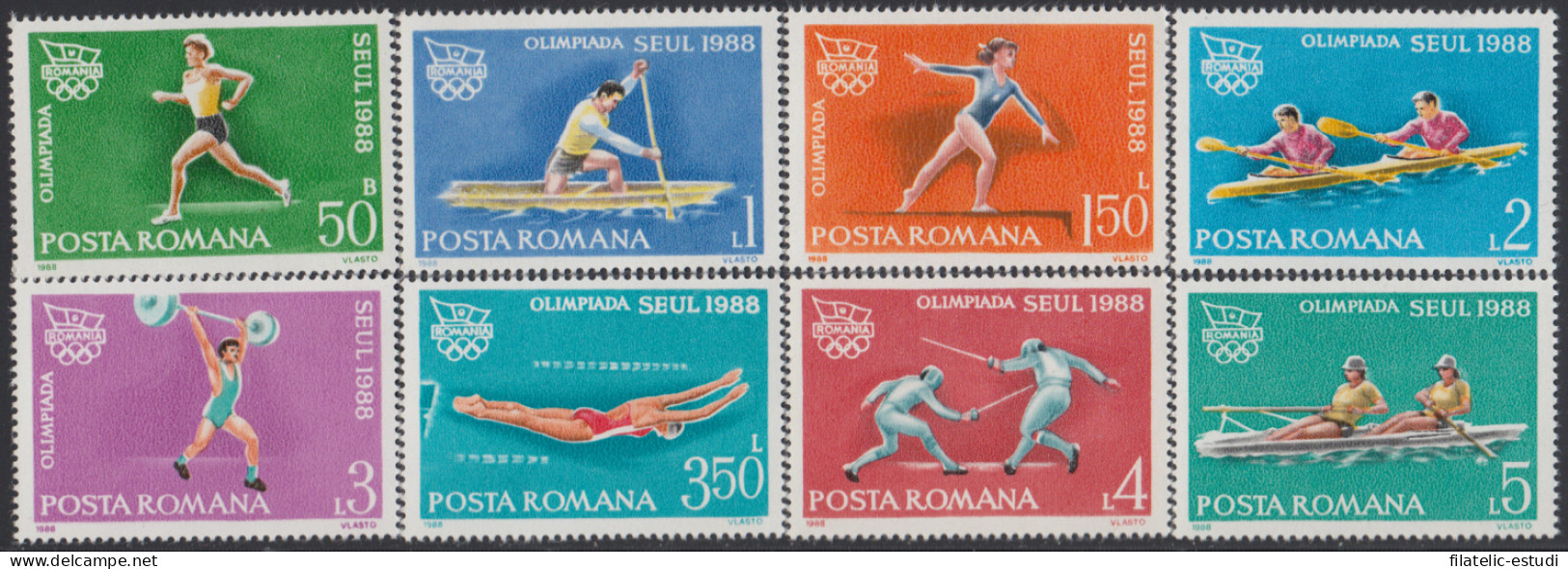 Rumanía Romania 3812/19 1988 JJOO Seul  Olympic Games Deportes Sports - Sonstige & Ohne Zuordnung