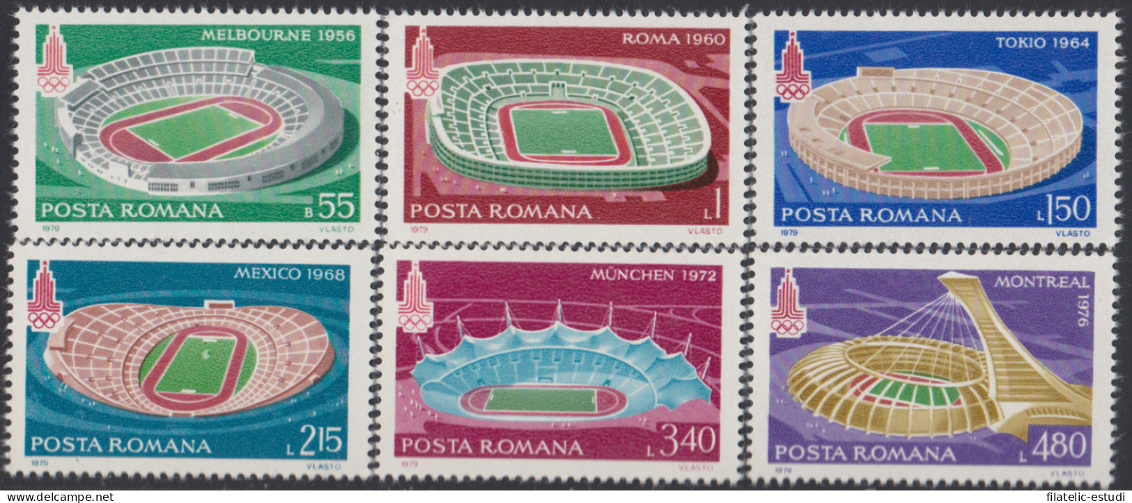 Rumanía  Romania 3210/15 1979 Estadios Olímpicos Olympic Stadiums Sports - Autres & Non Classés