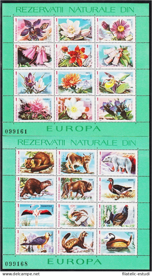 Rumanía HB 191/92 1987 Reservas Naturales De Europa MNH - Autres & Non Classés