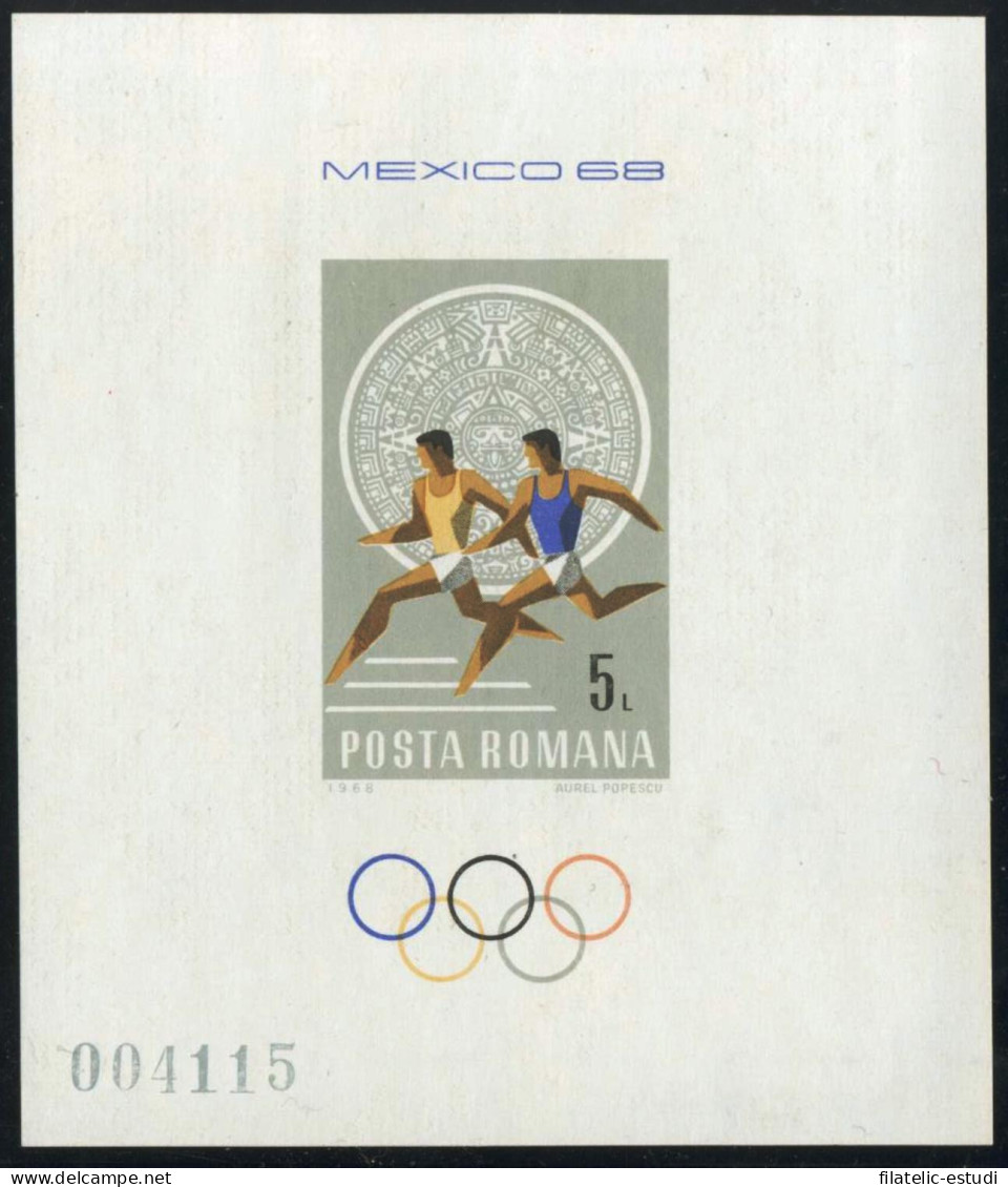 OLI2 Rumanía Romanaia  HB 68  1968  JJOO Mexico  MNH - Autres & Non Classés