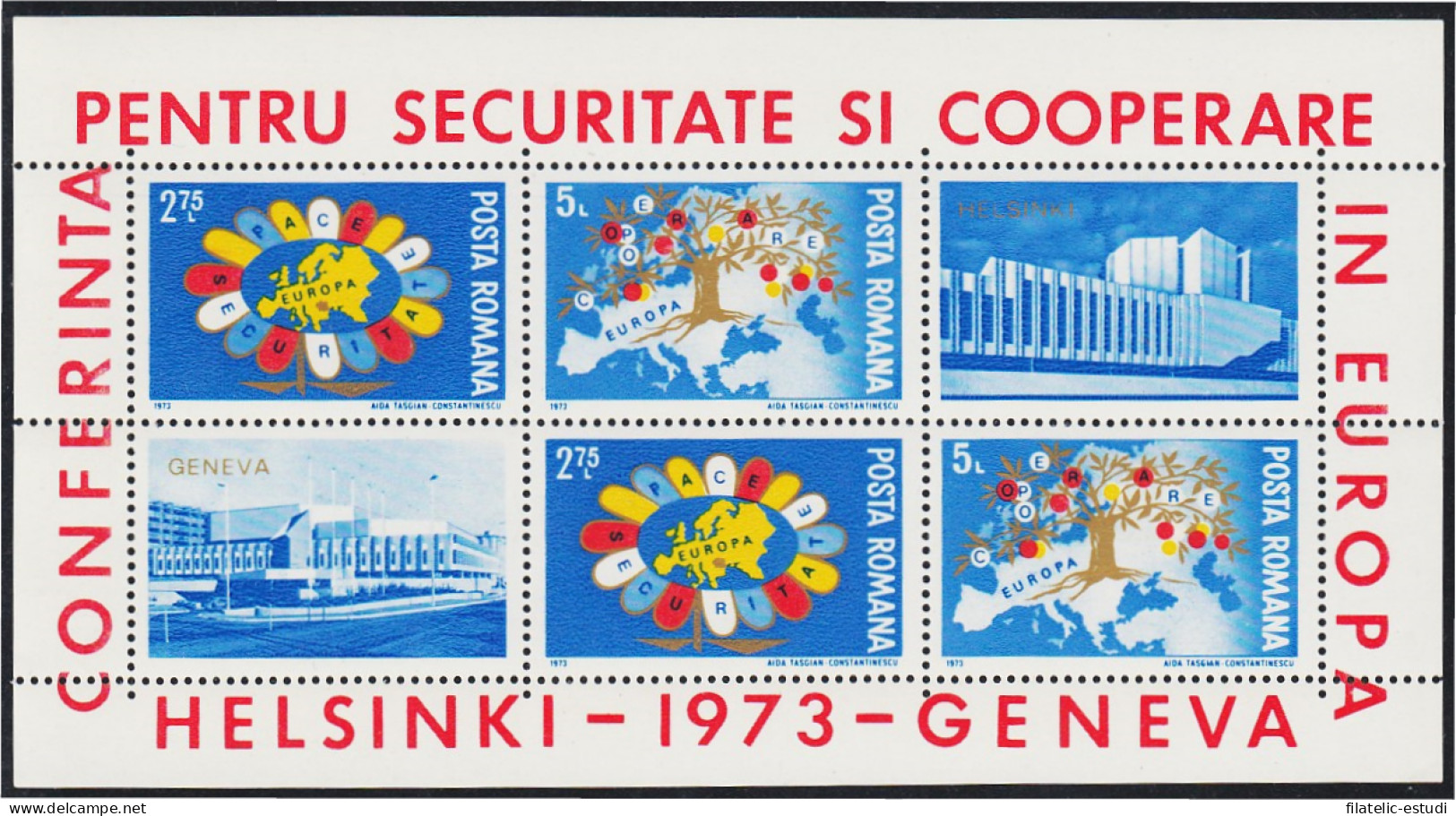 Rumanía HB 109 1973 Conferencia Por La Seguridad Y La Cooperación En Europa MN - Altri & Non Classificati