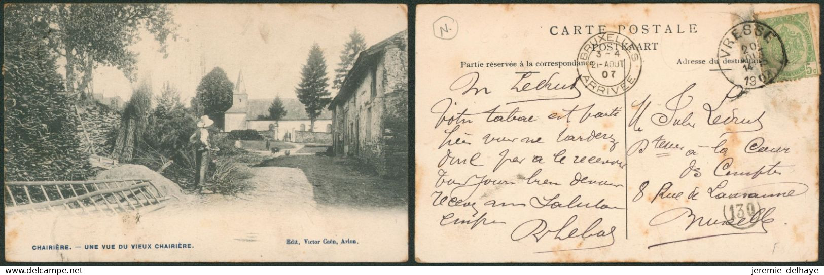 Carte Postale - Chairière : Une Vue Du Vieux Chairière (Edit. Victor Caën) - Vresse-sur-Semois