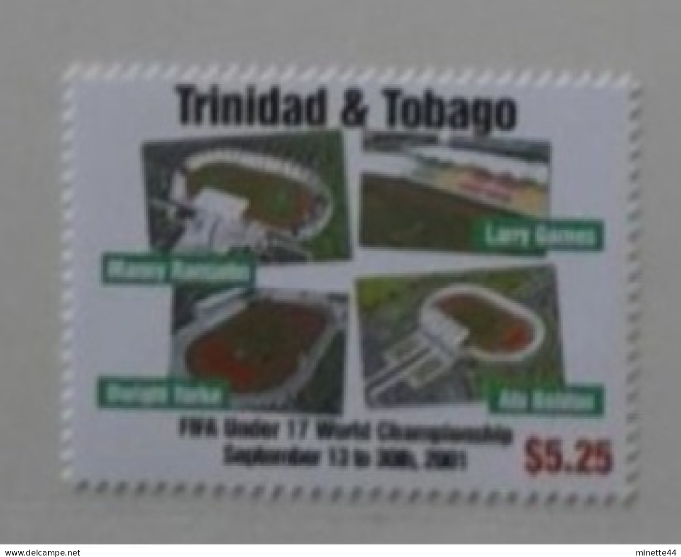 TRINITE TOBAGO TRINIDAD 2001 STADIUM FULL SET 4XSTAMPS MNH** FOOTBALL FUSSBALL SOCCER CALCIO FOOT FUTBOL VOETBAL FUTEBOL - Neufs