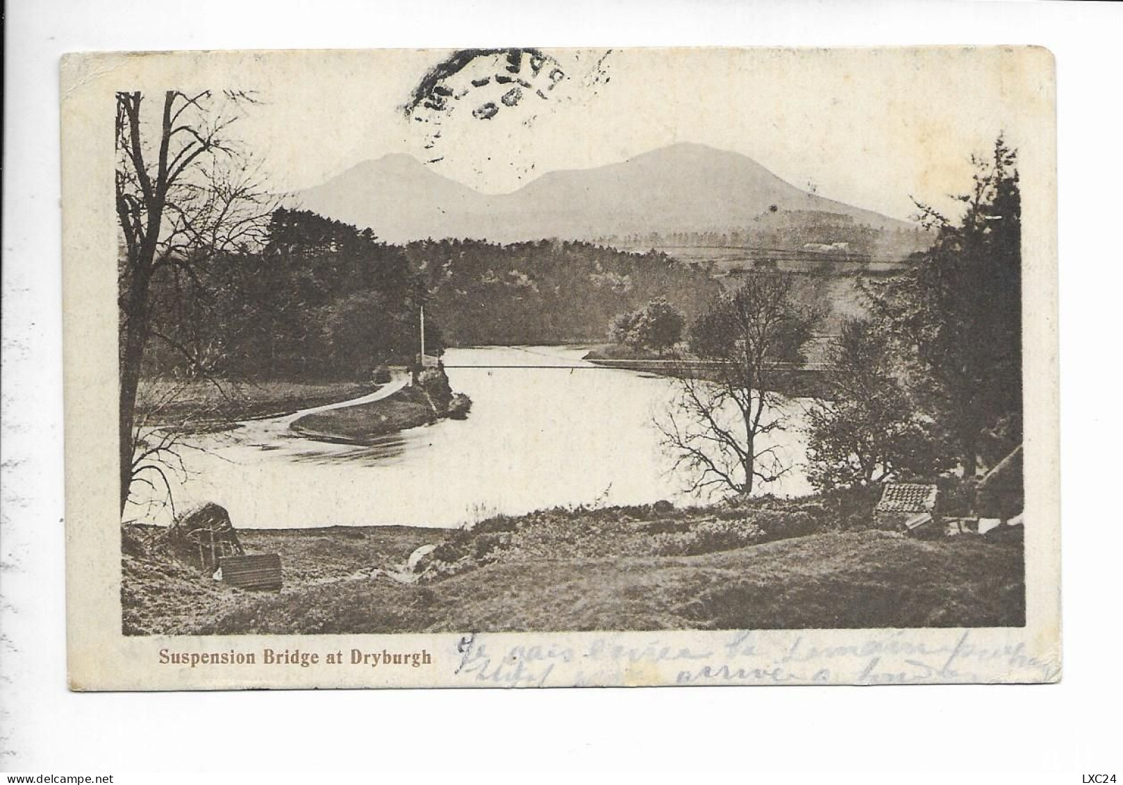 SUSPENSION BRIDGE AT DRYBURGH. - Berwickshire