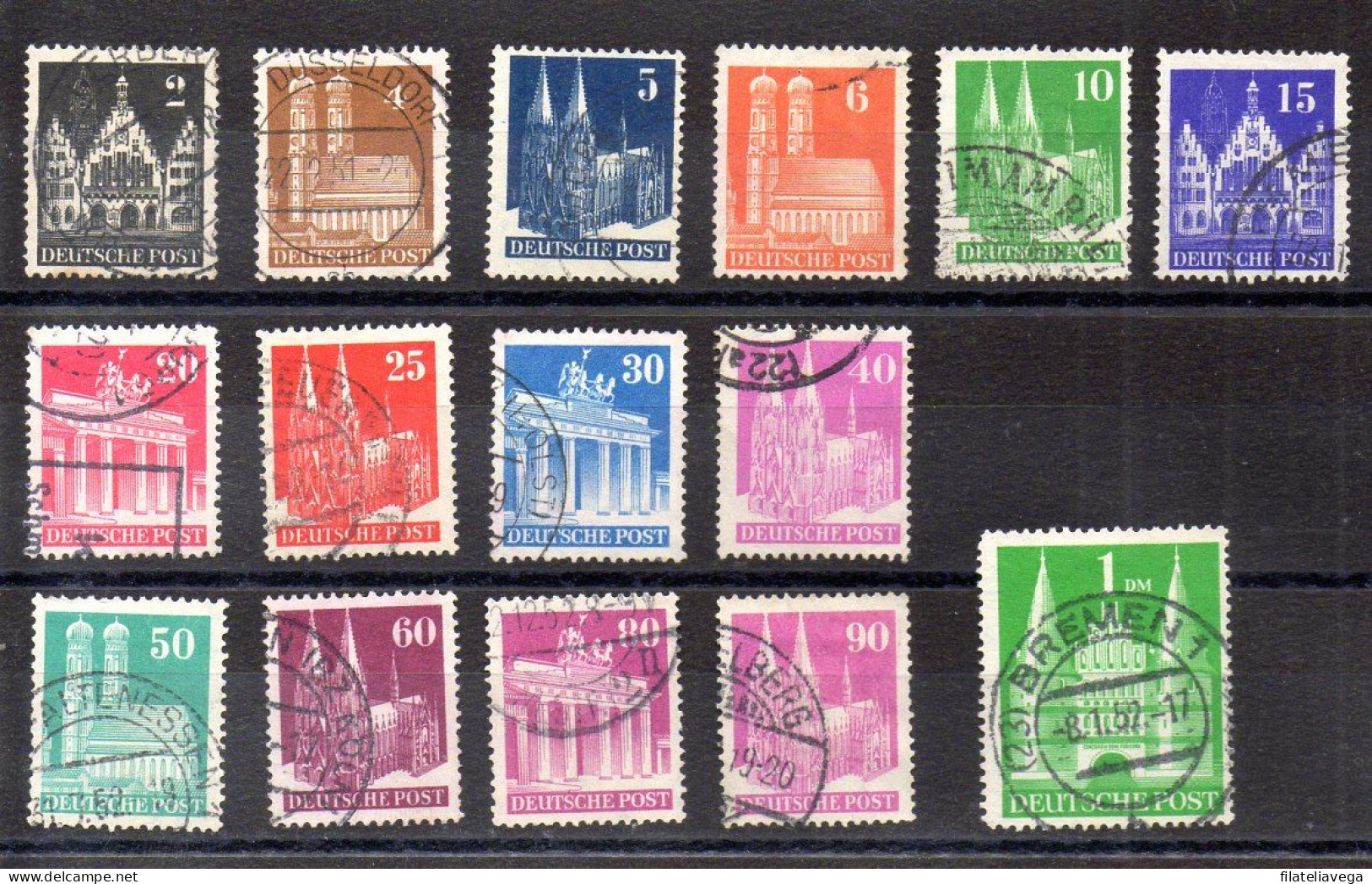 Alemania Lote Series Nº Yvert 21/36II + 43/64 + 41A/65A + 71/73 + (2 Tarjetas) O - Oblitérés