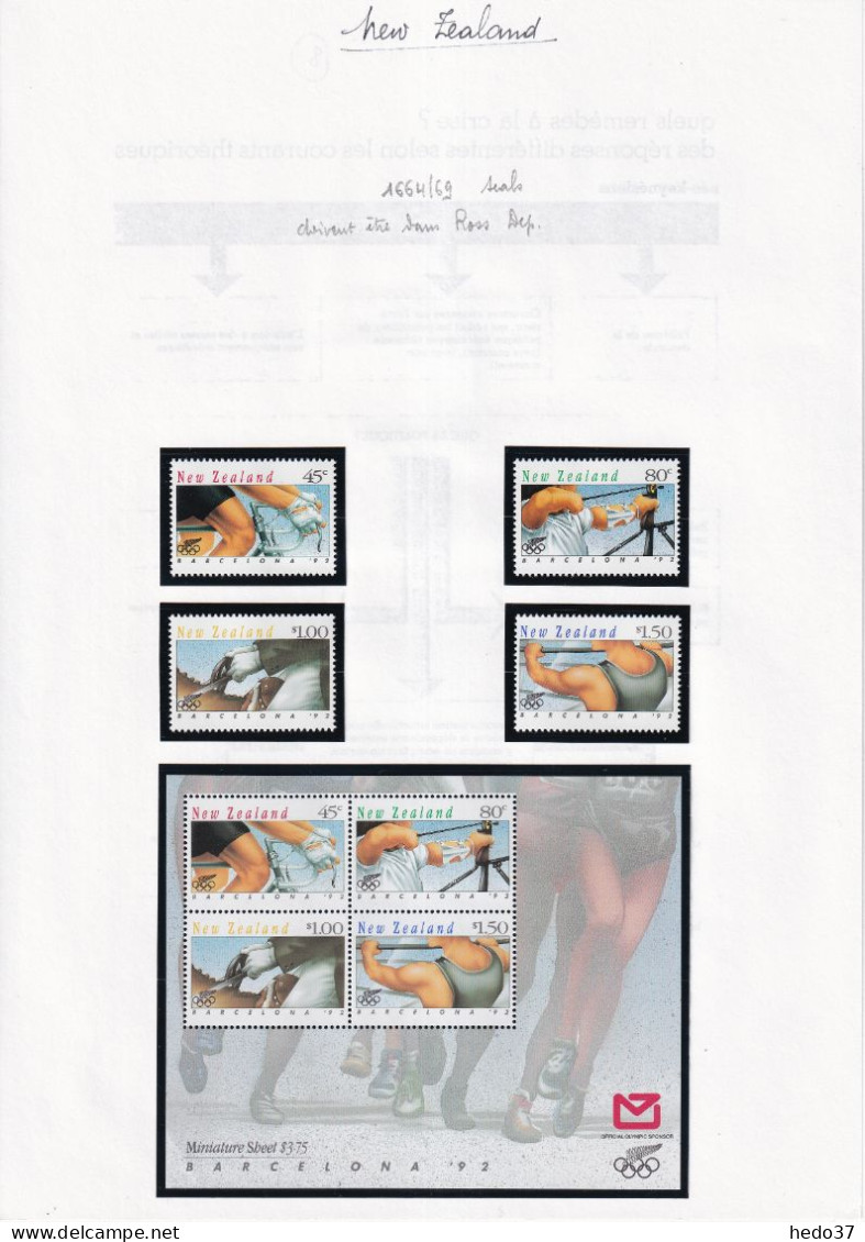 Nouvelle Zélande - Collection Vendue Page Par Page - Neuf ** Sans Charnière - TB - Unused Stamps