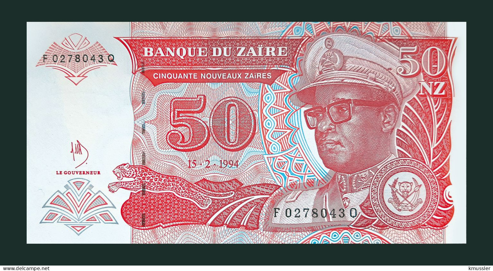 # # # Banknote Zaire 50 Nouveaux Zaires 1994 (P-59) HDMZ UNC # # # - Zaire
