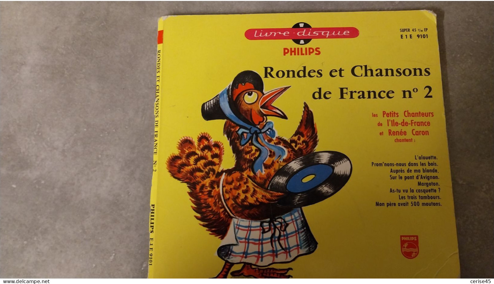 45 TOURS  LIVRE DISQUE RONDES ET CHANSONS DE FRANCE N 3 - Children