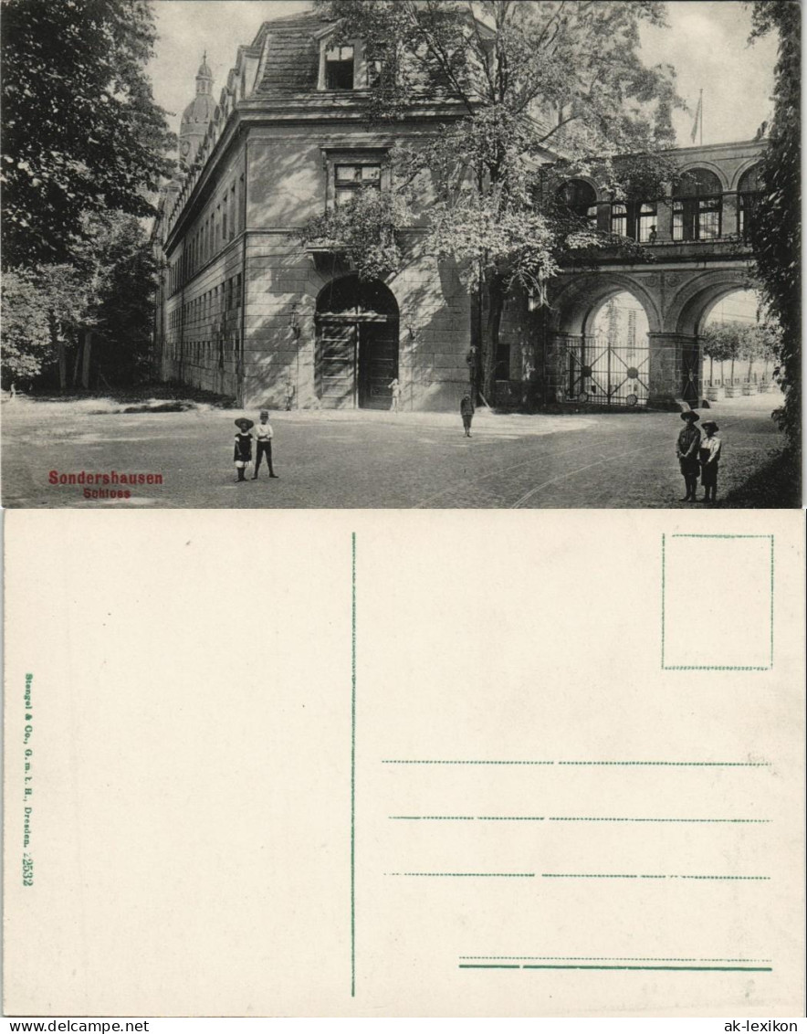 Ansichtskarte Sondershausen Kinder Vor Dem Schloss (Castle) 1910 - Sondershausen