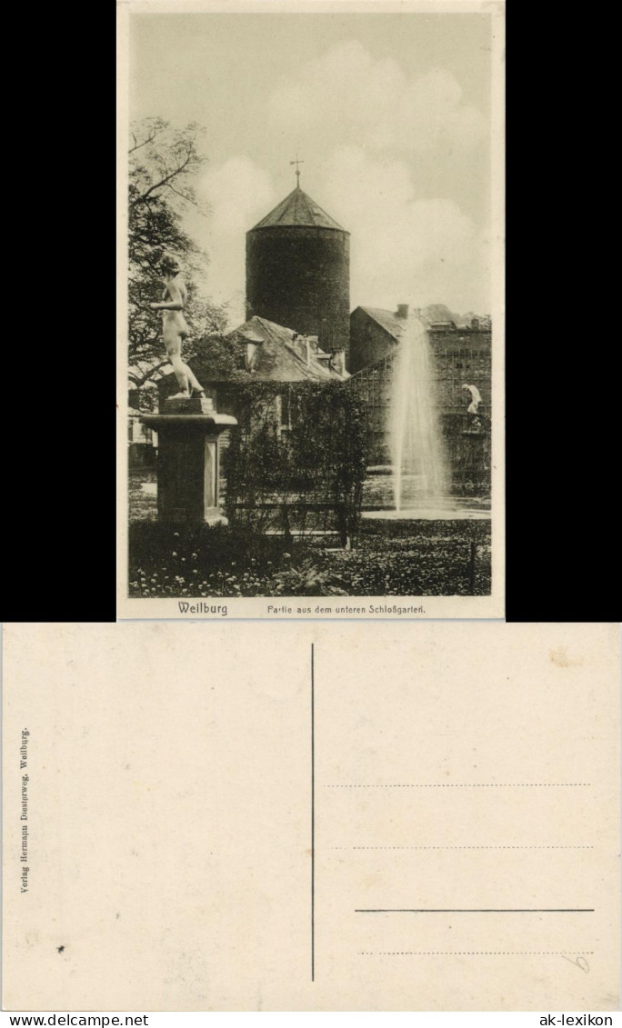 Ansichtskarte Weilburg (Lahn) Partie Im Schloßgarten 1912 - Weilburg