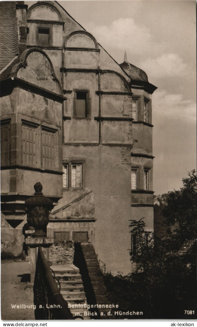 Ansichtskarte Weilburg (Lahn) Schloßgartenecke Am Hündchen 1926 - Weilburg
