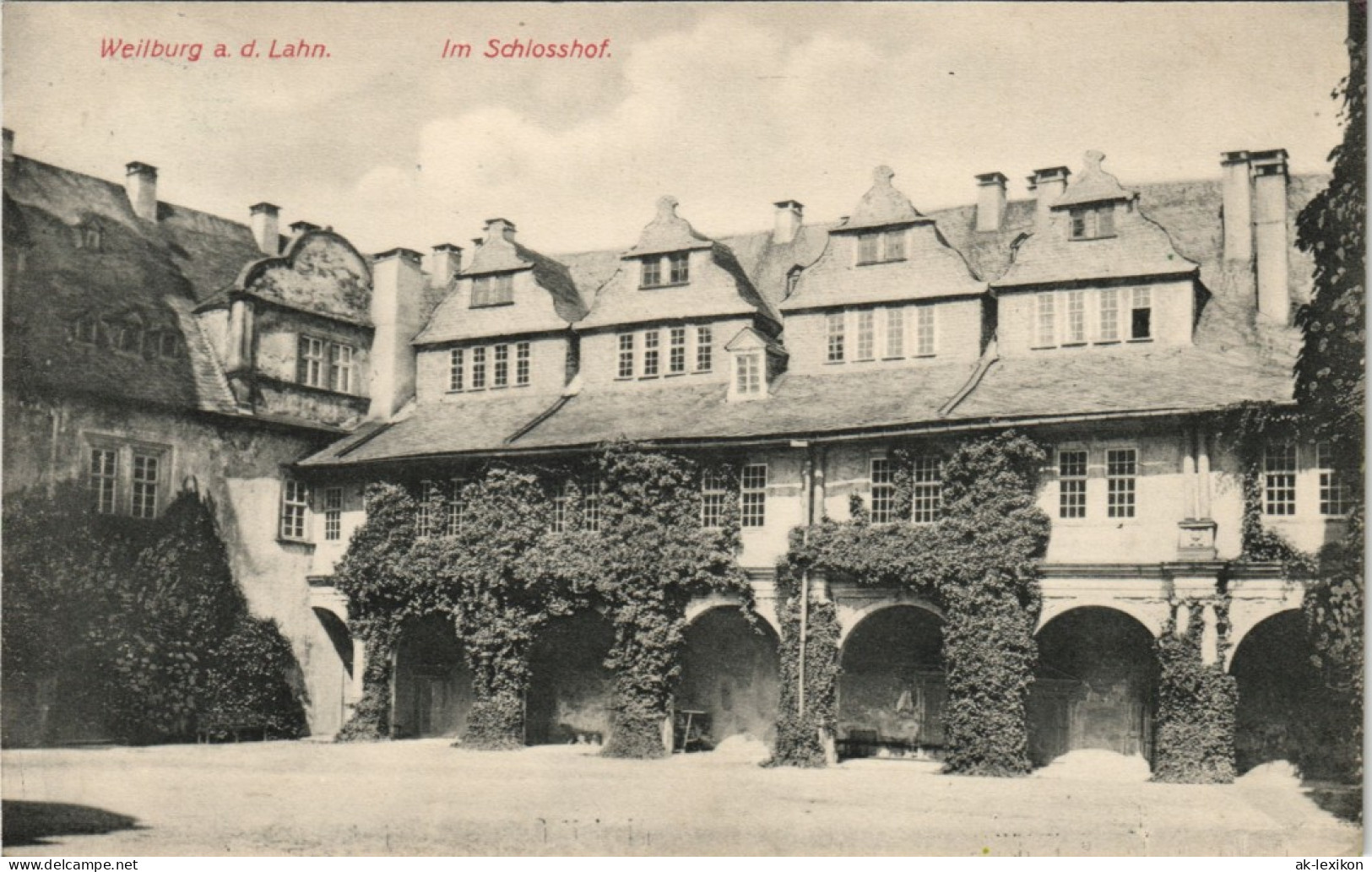 Ansichtskarte Weilburg (Lahn) Schloss Weilburg In Hessen, Schloss-Hof 1911 - Weilburg