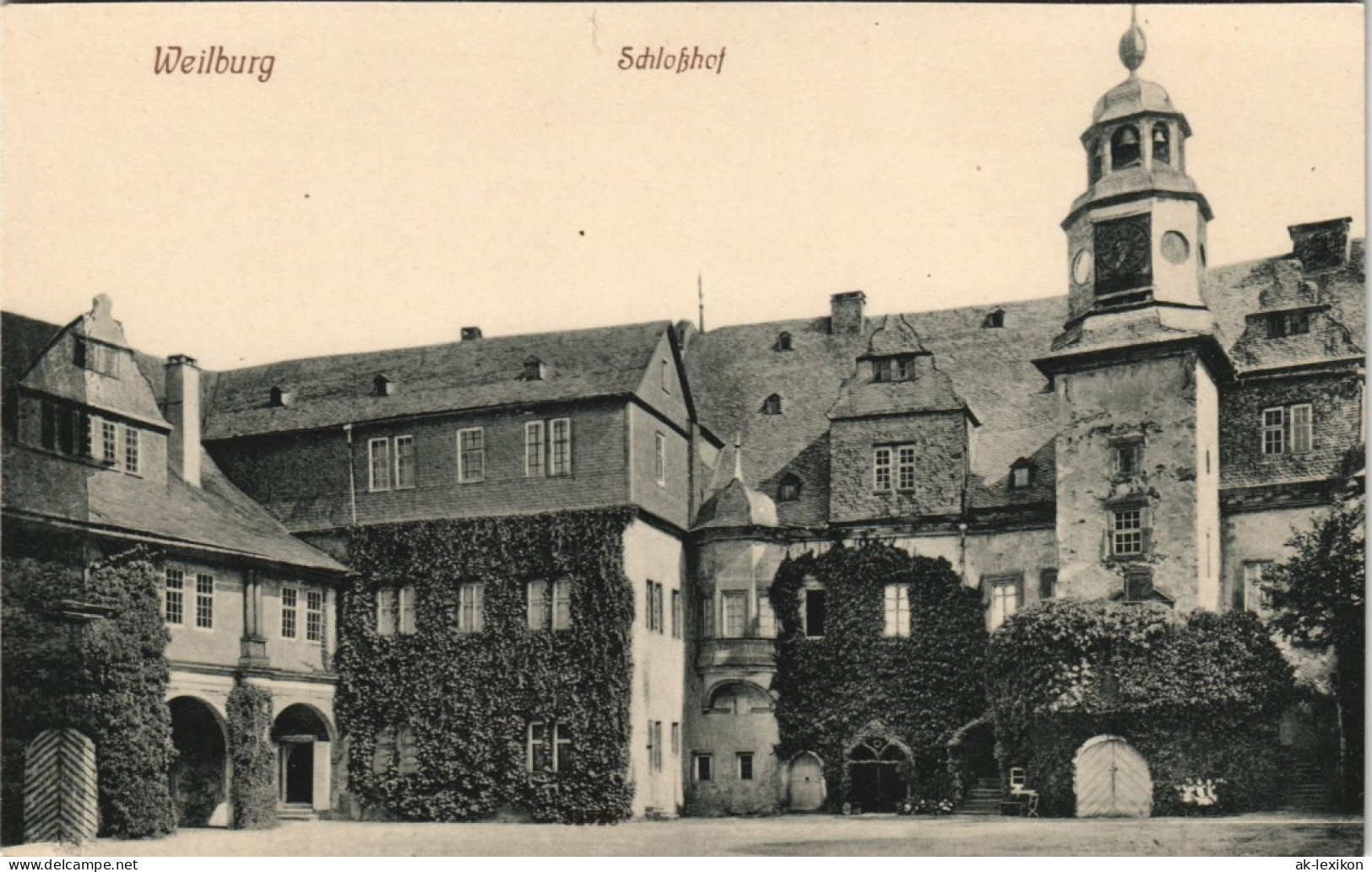 Ansichtskarte Weilburg (Lahn) Schloss Partie Mit Schloßhof Gebäuden 1910 - Weilburg