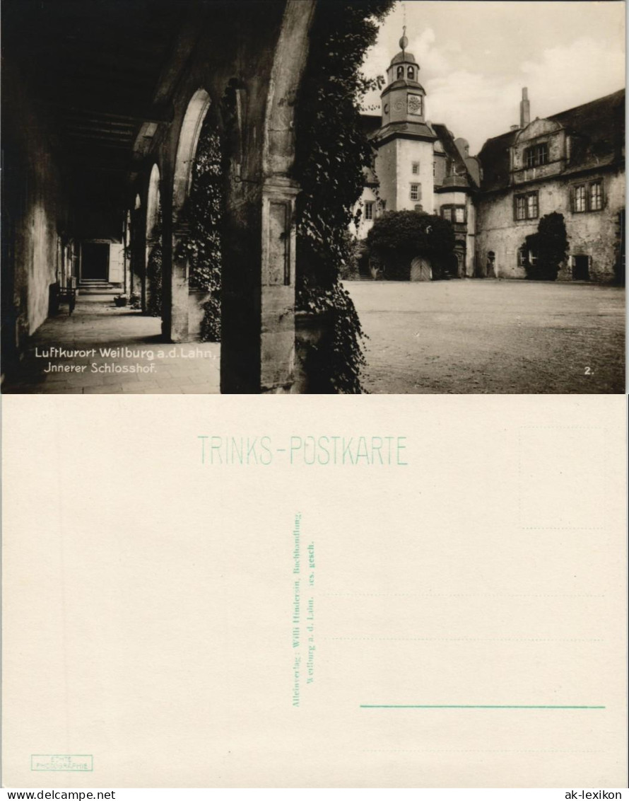 Weilburg (Lahn) Schloss Innerer Schlosshof, Castle Postcard 1920 - Weilburg