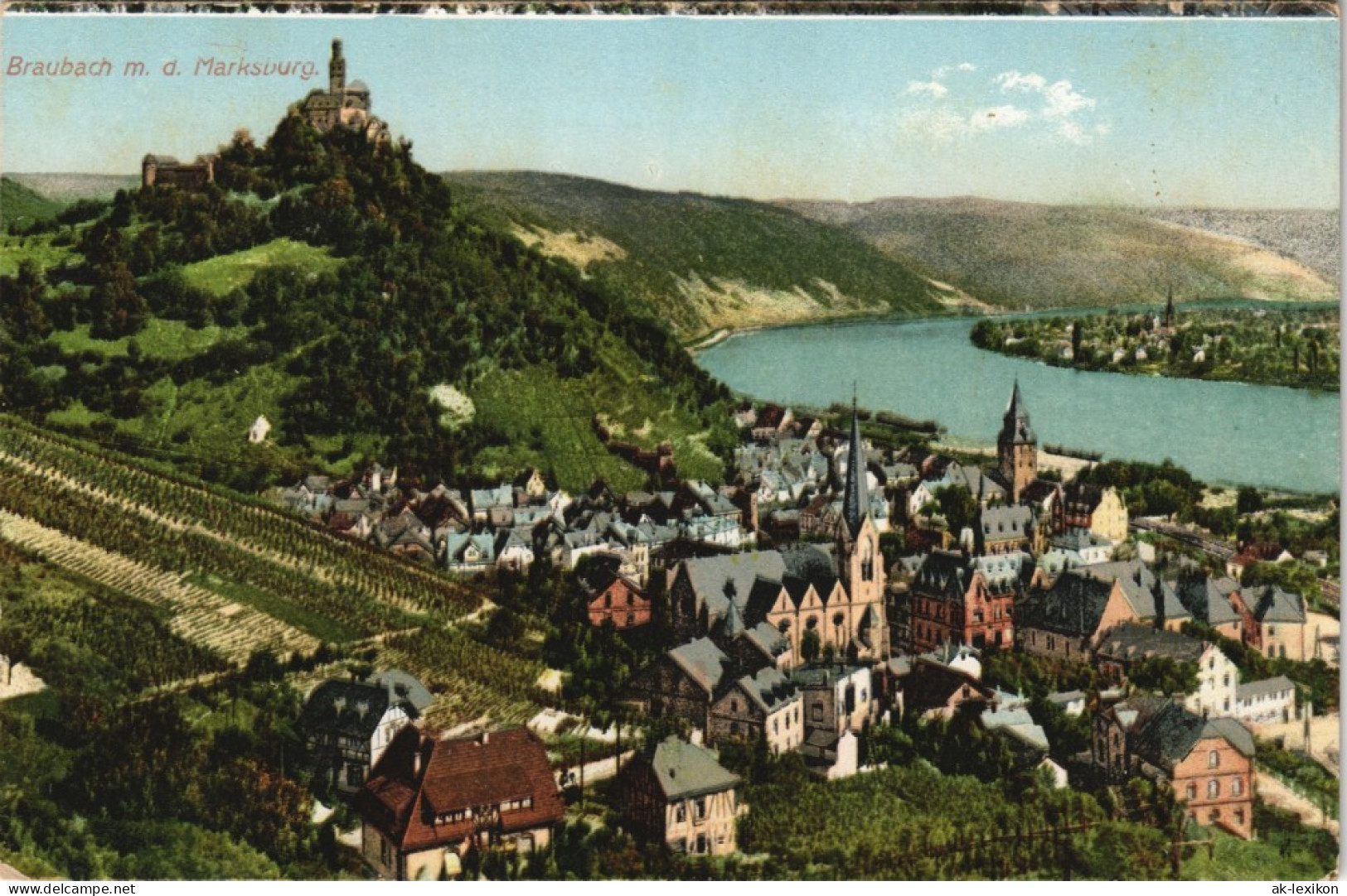 Ansichtskarte Braubach Panorama-Ansicht Rhein Und Marksburg 1910 - Braubach