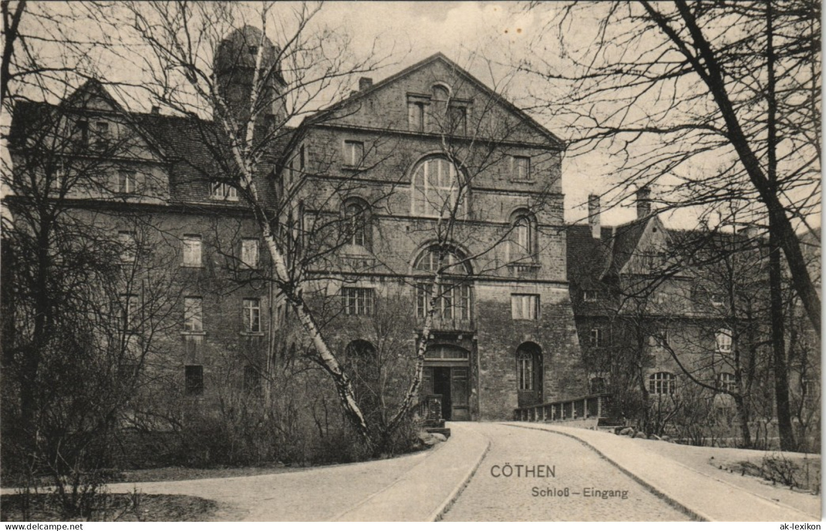 Ansichtskarte Köthen Schloss, Eingang 1911 - Köthen (Anhalt)