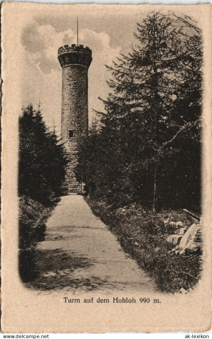 Ansichtskarte Gernsbach Turm Auf Dem Hohloh 990 M. 1920 - Gernsbach