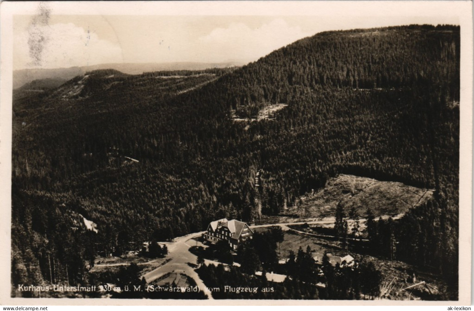 Unterstmatt-Bühl (Baden) Luftbild Landpoststempel Unterstmatt 1935 - Buehl