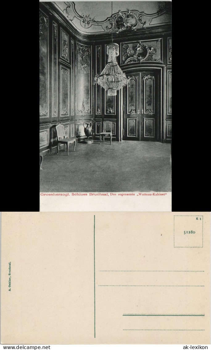 Ansichtskarte Bruchsal Schloß - Wateau-Kabinet 1908 - Bruchsal