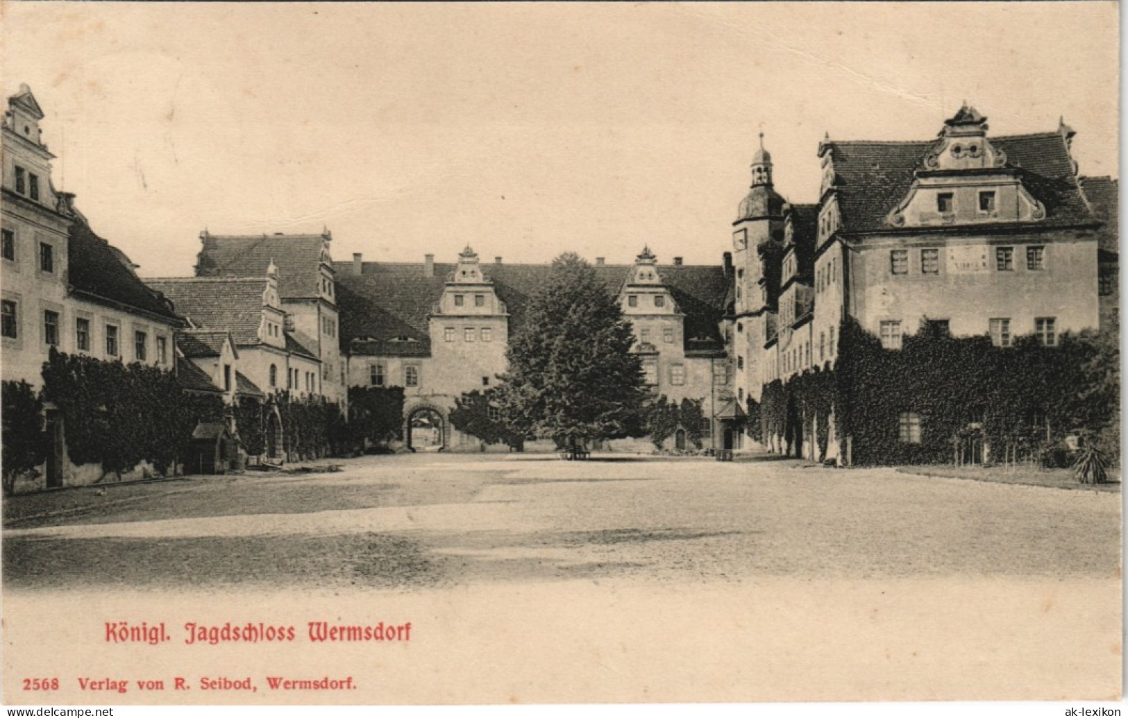 Wermsdorf Jagdschloss (Hunting Castle) Schloss Gesamtansicht 1910 - Wermsdorf