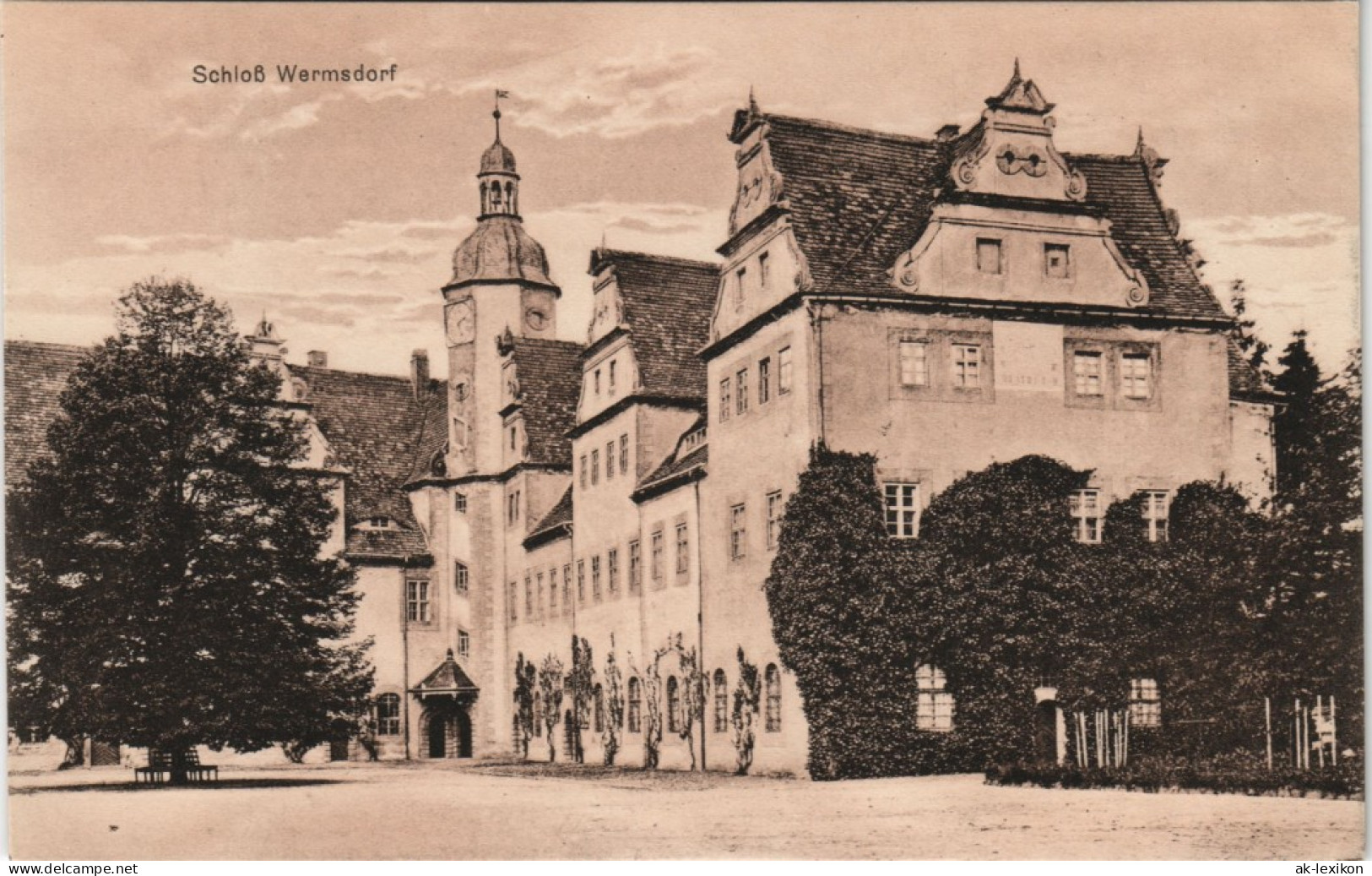 Ansichtskarte Wermsdorf Schloss Gesamtansicht (Castle) Jagdschloss 1910 - Wermsdorf
