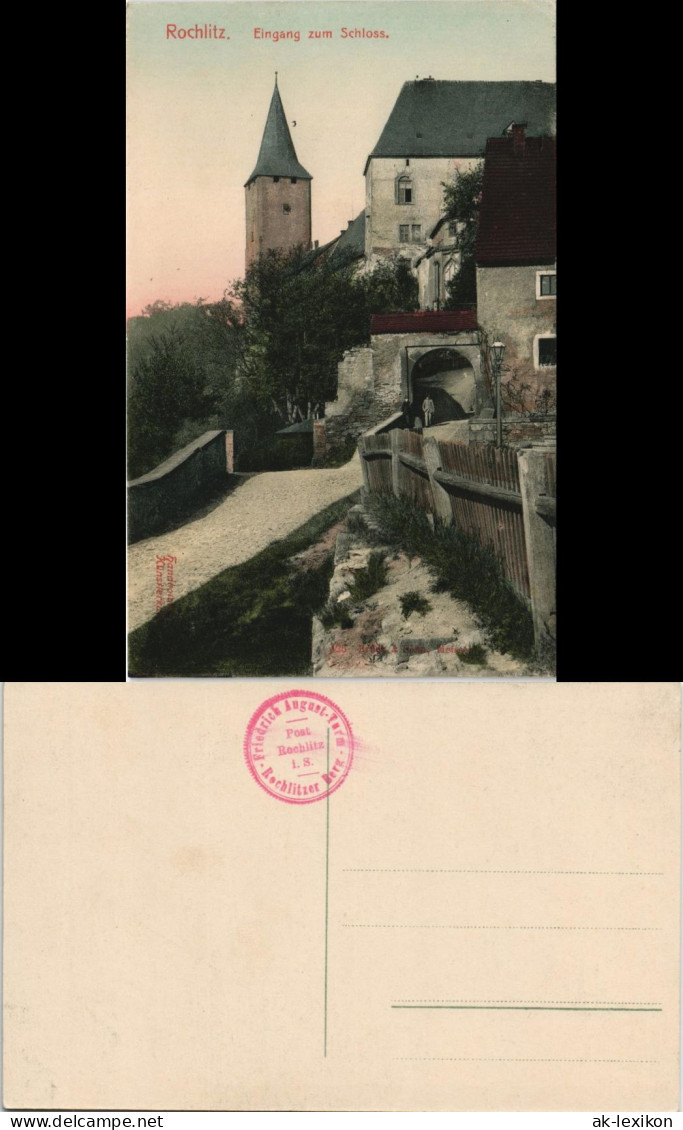 Ansichtskarte Rochlitz Schloss, Eingang Handcoloriert 1906 - Rochlitz