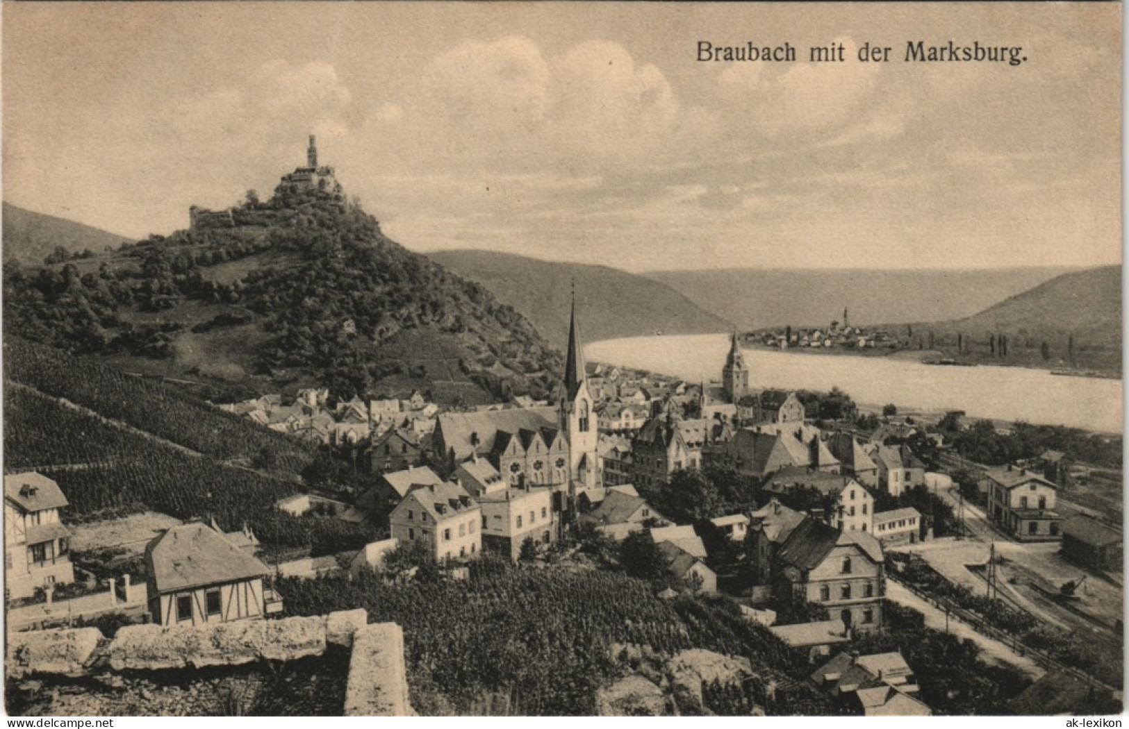 Ansichtskarte Braubach Stadt Mit Marksburg 1910 - Braubach