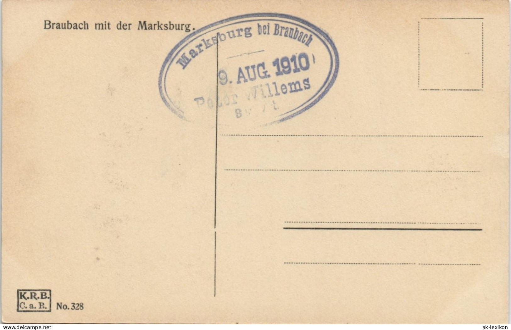 Ansichtskarte Braubach Stadt Mit Marksburg 1910 - Braubach