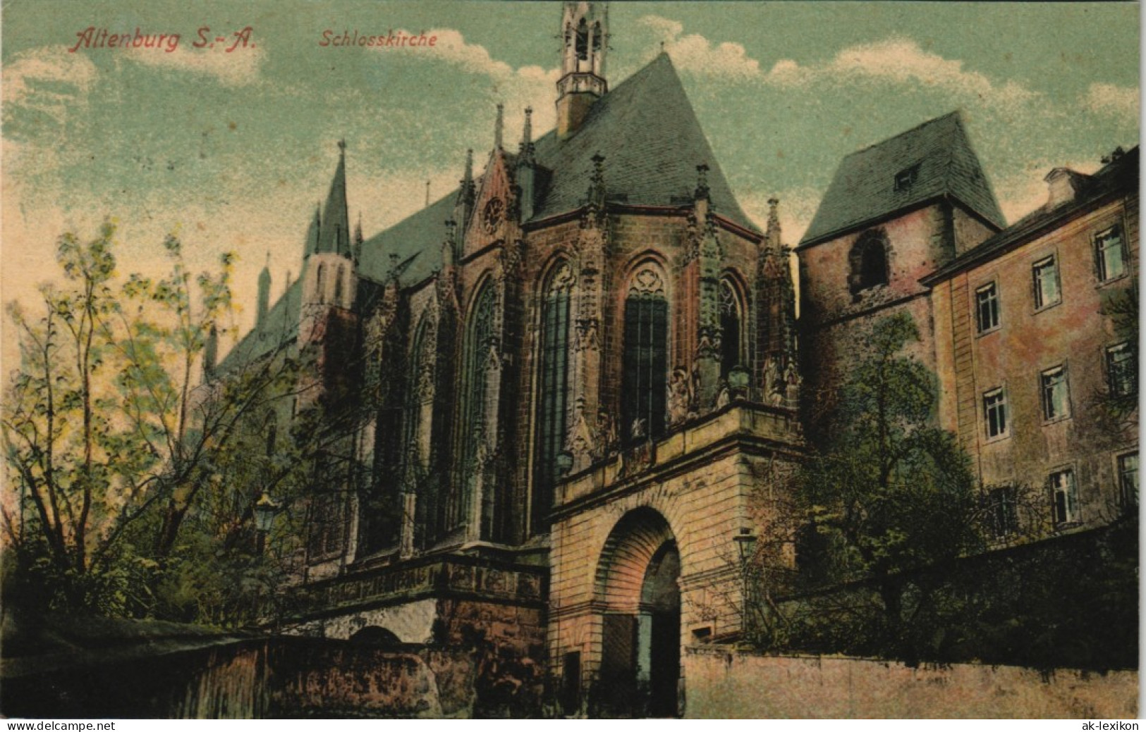 Ansichtskarte Altenburg Schloß Schlosskirche Farbige Gesamtansicht 1910 - Altenburg