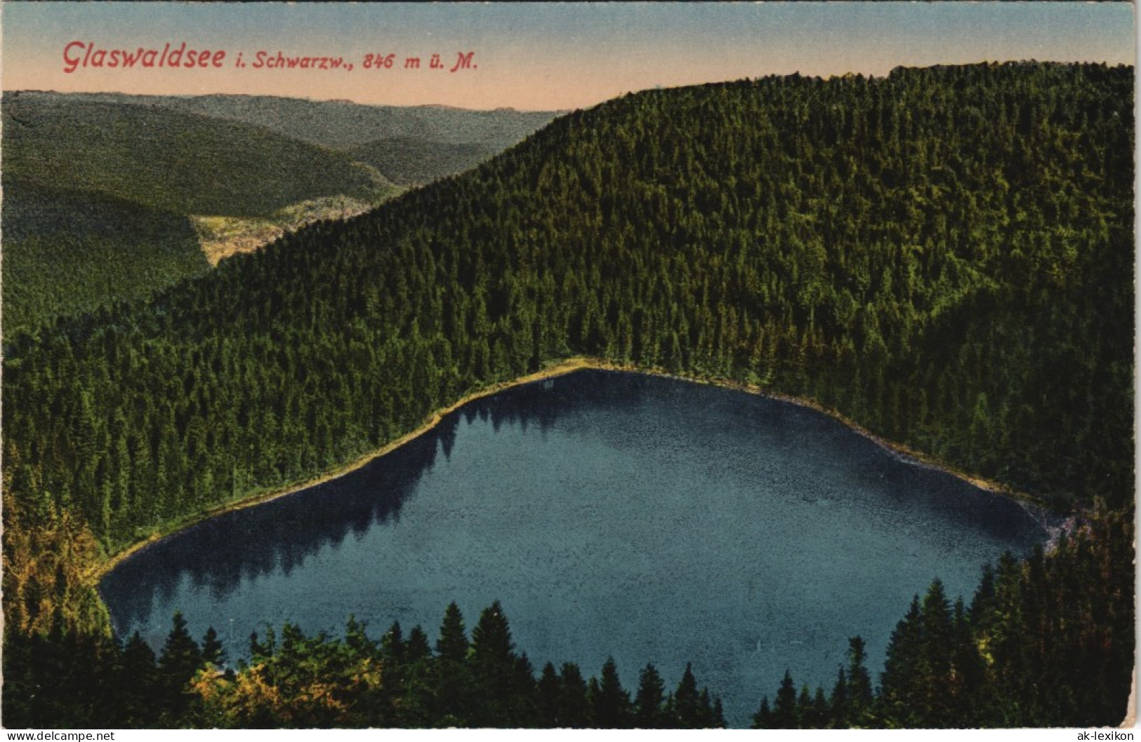 Ansichtskarte Bad Rippoldsau-Bad Rippoldsau-Schapbach Glaswaldsee 1913 - Bad Rippoldsau - Schapbach