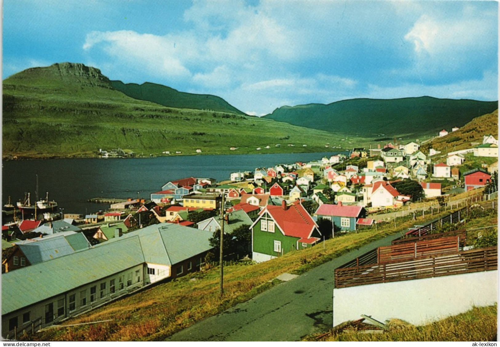 Postcard Tvøroyri Tverå Oyrnafjall Suðuroy Faroe Islands 1975 - Faeröer